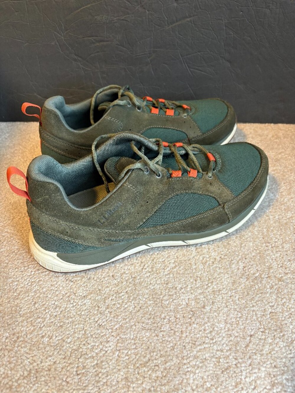 L.L. Bean Northwoods Walking Hiking Shoes Men's Size 12W Green Suede 505965
